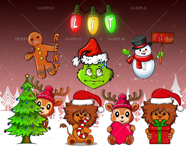 Christmas Emotes Set