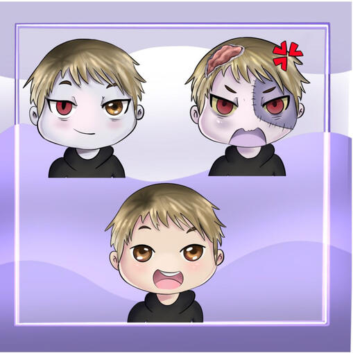 Vtuber chibi emotes