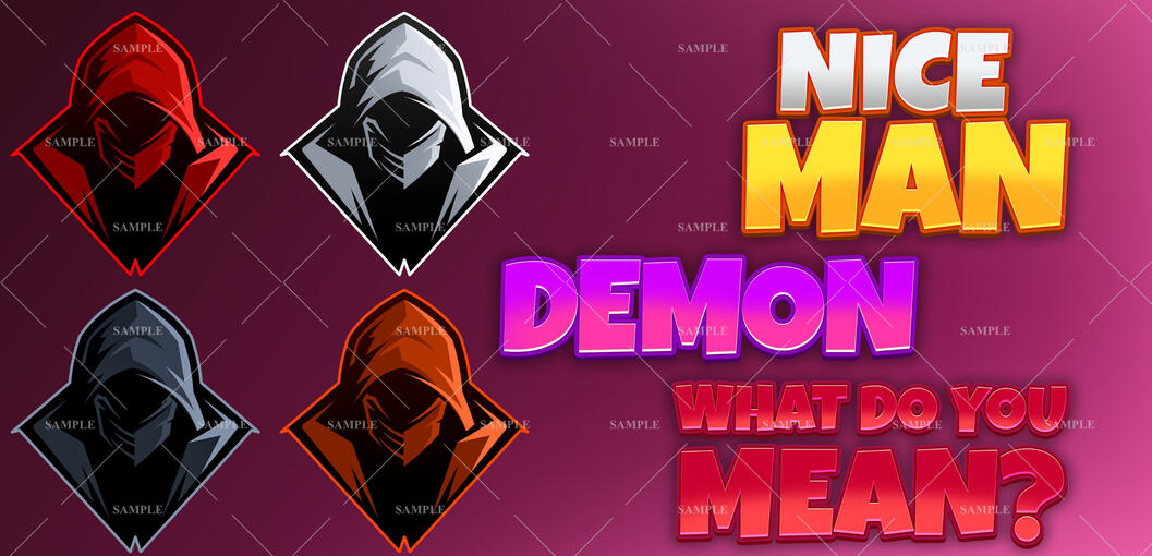 Hood and Text Emotes Set Commission #2